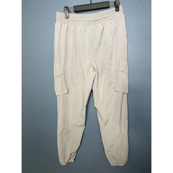 90 Degrees Cargo Joggers Women's Size Medium Lightweight Grey Easy On Cozy - Picture 2 of 11